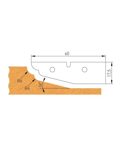 IGM Profile Knife C 60x17,5x2mm pro F632-182