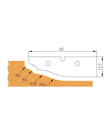 IGM Profile Knife D 60x17,7x2mm pro F632-182