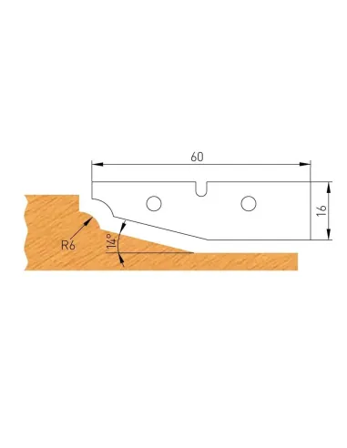 IGM Profile Knife G 60x16x2mm pro F632-182