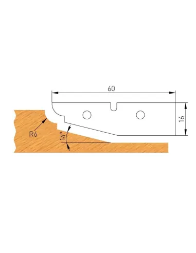 IGM Profile Knife H 60x16x2mm pro F632-182