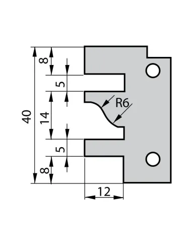 IGM Profile Knife for 641 - profile A,40x26x2 mm