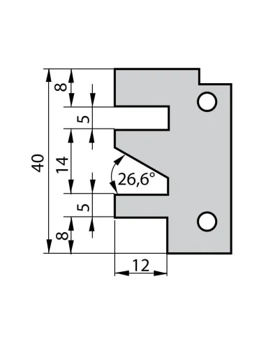 IGM Profile Knife for 641 - profile C, 40x26x2 mm