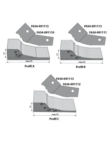 IGM Profile knife, type DEF for F634 side