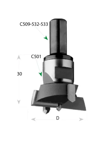 CMT C501 Interchangeable Boring Bit