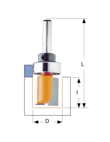 CMT C711B Straight Bit with Bearing