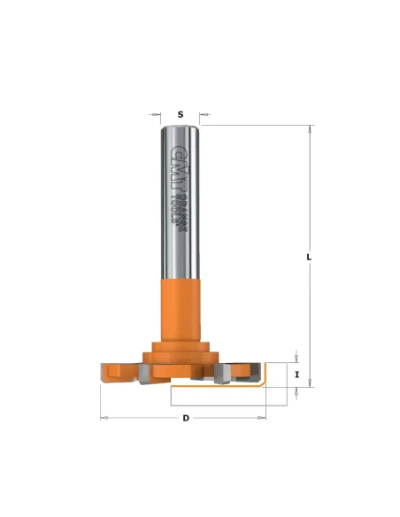 CMT C922.034 Solid Surface Counter-Top Trim Router Bit HW - D52x6,5 L83,5 S12 Z6