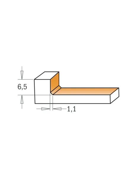 CMT C922.034 Solid Surface Counter-Top Trim Router Bit HW - D52x6,5 L83,5 S12 Z6