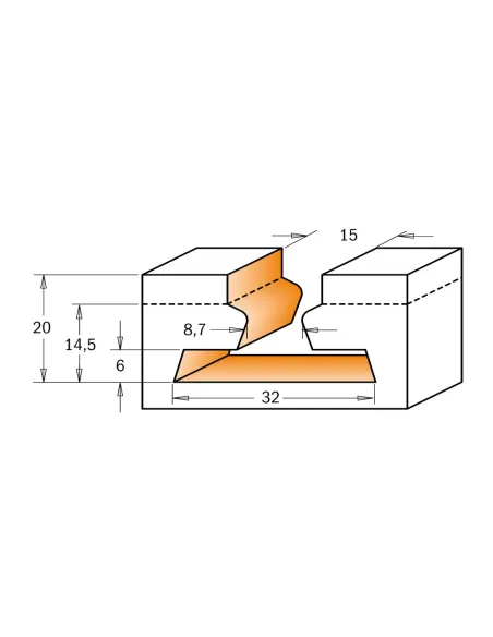 CMT C950.6 T-Slot Bit HW - D28x13,5 d11 S12