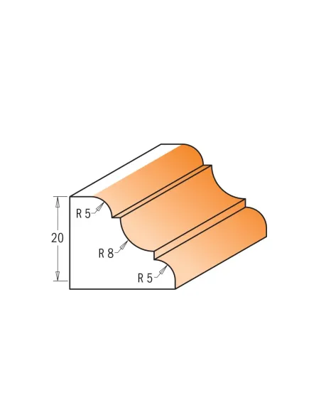 CMT C967 Moulding Bit - D58x25,4 S12 HW