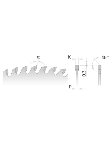 CMT CHROME Saw Blade for Laminated, Chipboard and MDF