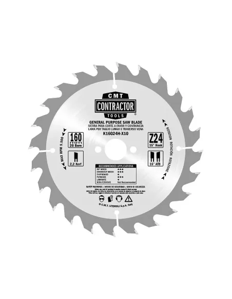 CMT Contractor Set of Saw Blades for Wood Cutting