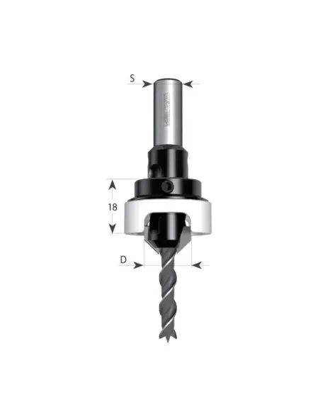 Drill Bits with Countersink and Backstop