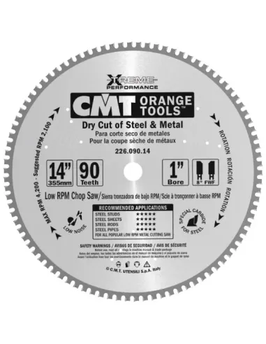 CMT XTreme Saw Blade for Stainless Steel