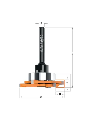 CMT C823.371 Slot Cutter for STRIPLOX Mini - D47,6x7 H9,5 L65 S6,35 HW