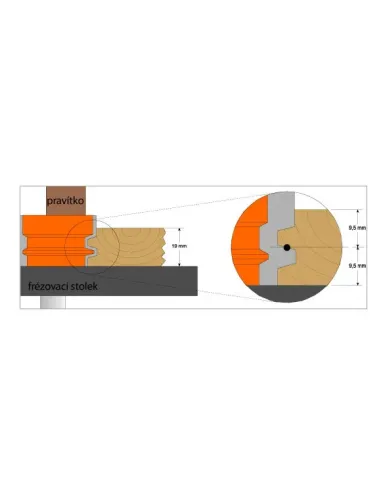 Reverse Glue Joint Bit - D44,4x32 S12 HW