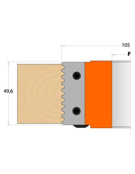 CMT Knife for C694008 - Pair of Knives 49,6x11,9x1,5 mm