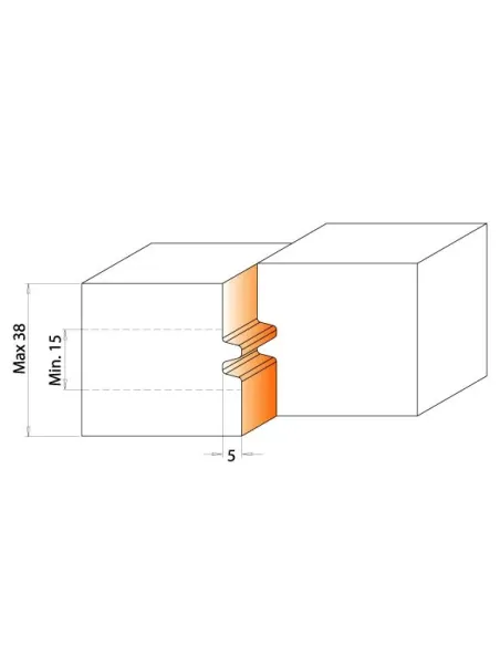 CMT Knife for C694009 - Pair of Knives 40x18x2 mm