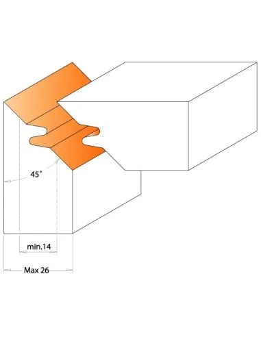 CMT Knife for C694011 - Pair of Knives 43x23x2 mm