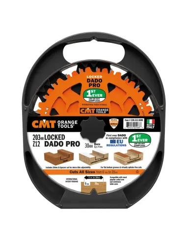 Комплект за изрязване на канали и нутове CMT DADO PRO-D203x6,2-20 d15,87 Z12 HW