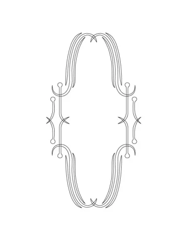 CMT Router Carver System Template for Roma Cabinet Door, 375x200 mm