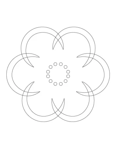 CMT Router Carver System Template, Rosette, 79x62 mm