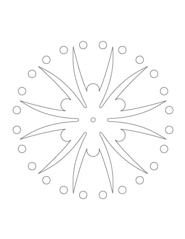 CMT Router Carver System Template, Rosette, 82x65 mm