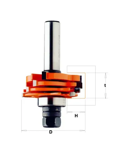 CMT Straight Slot Cutter - D47,6 t3,2-18 H12,8 S12 HW