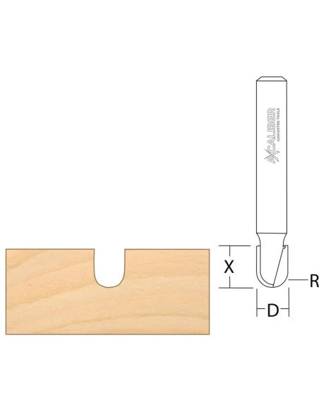 Axcaliber Round Nose/Radius Cutters - 1/4" Shank 🪚 Premium Woodworking Equipment | JetTools.bg