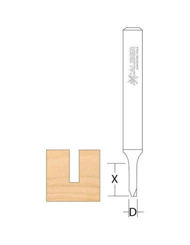 Axcaliber Single Flute Straight Cutters - 759 - 