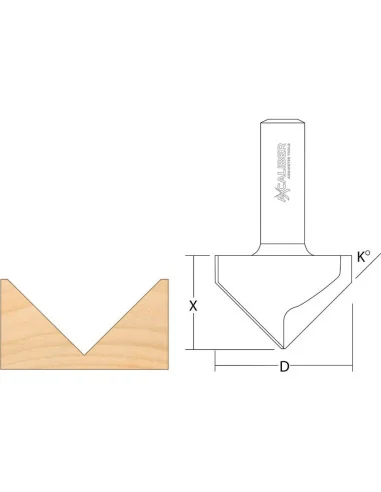 Axcaliber Vee Groove Cutters 🪚 Премиум оборудване за дървообработка | JetTools.bg