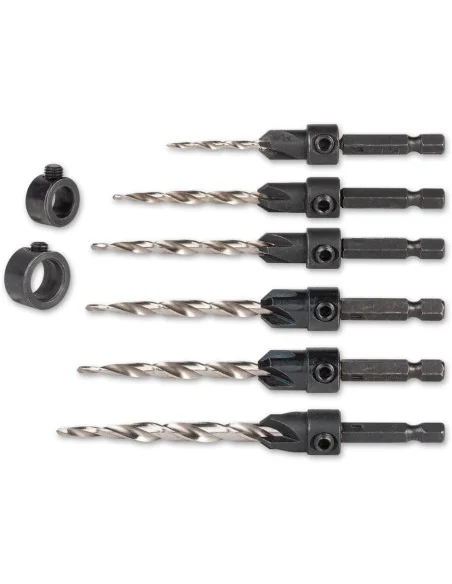 Axcaliber 6 Piece Tapered Drill & Countersink Bit Set 🪚 Премиум оборудване за дървообработка | JetTools.bg