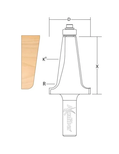 Axcaliber Bearing Guided Architrave Cutter 🪚 Premium Woodworking Equipment | JetTools.bg