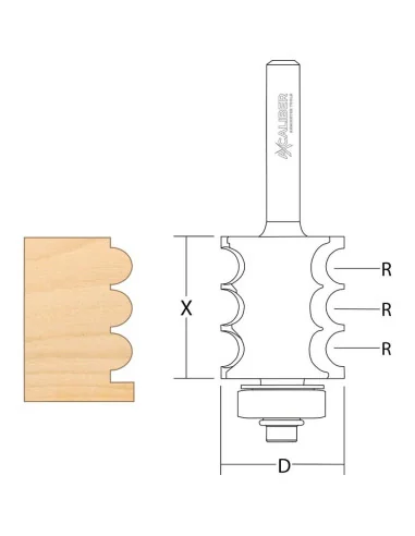 Axcaliber Convex Multi-Bead Cutter - 6034 - 