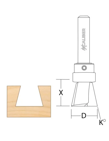 Axcaliber Cutter for Axcaliber Dovetail Jigs (13-19mm Material) ➤ •...