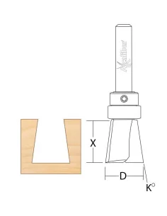 Axcaliber Cutter for Axcaliber Dovetail Jigs (19-30mm Material) 🪚 Premium Woodworking Equipment | JetTools.bg