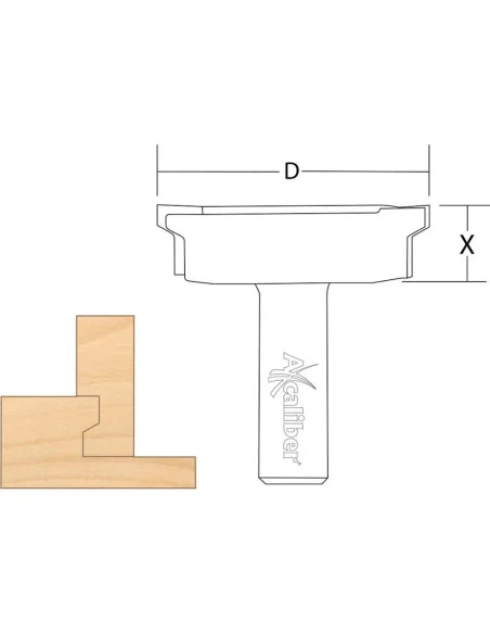 Axcaliber Drawer Lock Cutter 12" Shank 🪚 Премиум оборудване за дървообработка | JetTools.bg