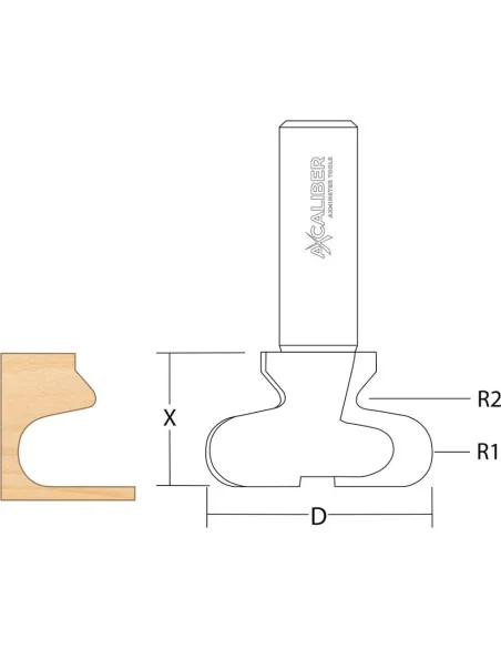 Axcaliber Drawer Pull Cutter 2 🪚 Премиум оборудване за дървообработка | JetTools.bg