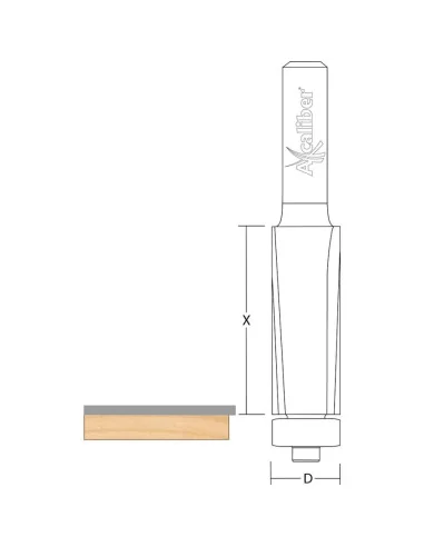 Axcaliber Flush Trim Cutter with Down Shear - Bottom Bearing 🪚 Premium Woodworking Equipment | JetTools.bg