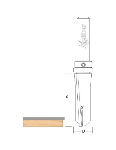 Axcaliber Flush Trim Cutter with Down Shear - Top Bearing ➤ • Топ ц...