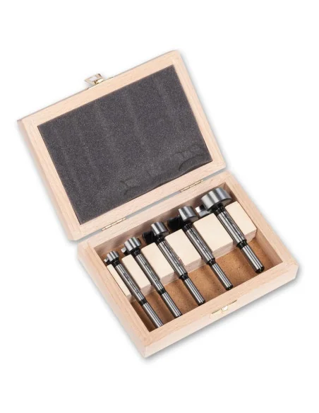 Axcaliber Forstner Bit Set of 5 in Wooden Box 🪚 Premium Woodworking Equipment | JetTools.bg