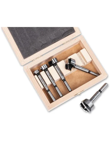 Axcaliber Forstner Bit Set of 5 in Wooden Box 🪚 Premium Woodworking Equipment | JetTools.bg