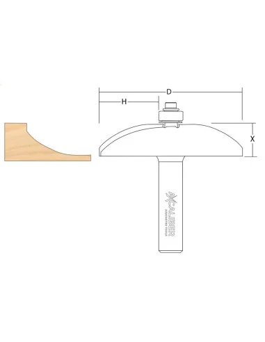 Axcaliber Radiused Panel Raising Cutter ➤ • Топ цена • jettools.bg