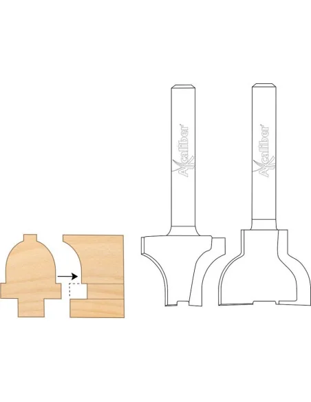 Axcaliber Sash Bar Ovolo Cutter Set 🪚 Премиум оборудване за дървообработка | JetTools.bg