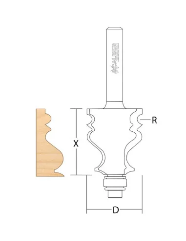 Axcaliber Traditional Moulding Cutter - 6036 - 