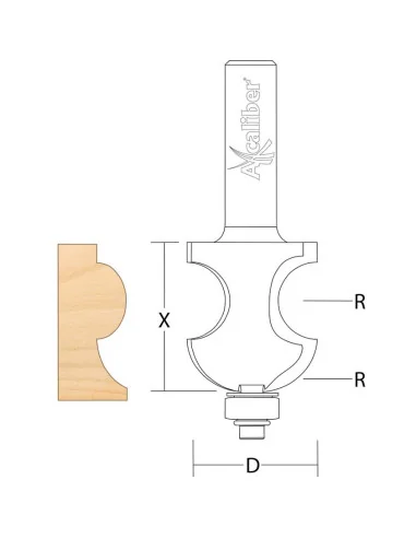 Axcaliber Victorian Torus Moulding Cutter - 6032 - 