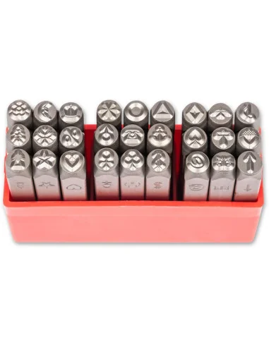 Axminster Woodturning 27-Piece Patterned Steel Stamp Set - 6mm 🪚 Премиум оборудване за дървообработка | JetTools.bg