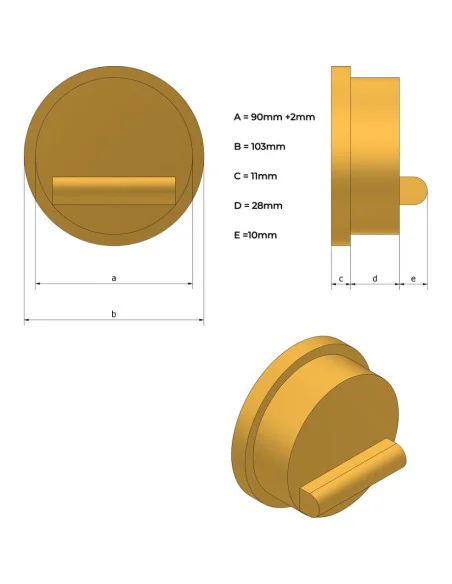 100mm Gold Skeleton Clock Insert 🪚 Premium Woodworking Equipment | JetTools.bg