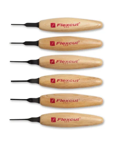 Flexcut MT910 6 Piece Mixed Profile Micro Tool Set 🪚 Premium Woodworking Equipment | JetTools.bg