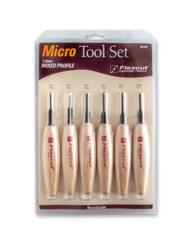 Flexcut MT910 6 Piece Mixed Profile Micro Tool Set 🪚 Premium Woodworking Equipment | JetTools.bg