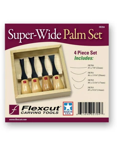 Flexcut FR704 4 Piece Super-Wide-Format Palm Set 🪚 Premium Woodworking Equipment | JetTools.bg